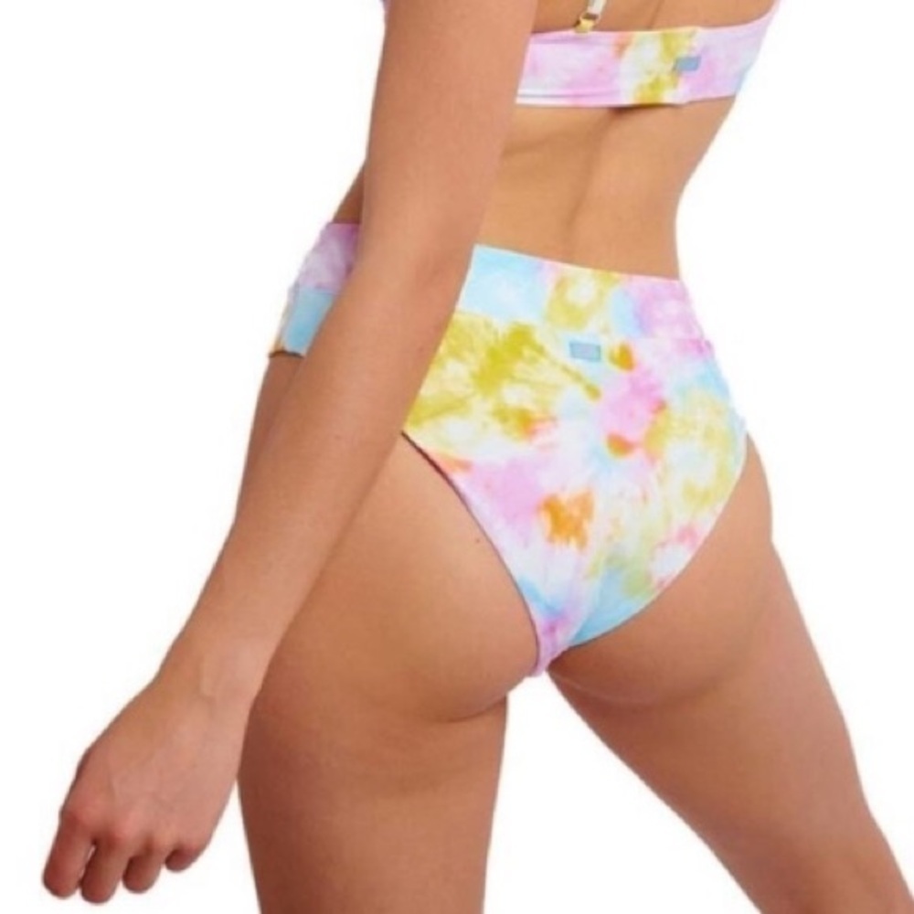 New! BananaMoon Triangle Tie Dye High Waisted Bikini Bottom 31471